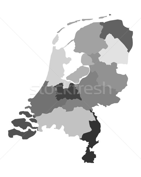 Carte Pays-Bas fond ligne holland frontière [[stock_photo]] © rbiedermann