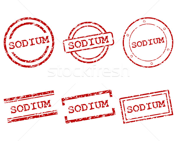 Natrium postzegels stempel grafische verkoop tag Stockfoto © rbiedermann