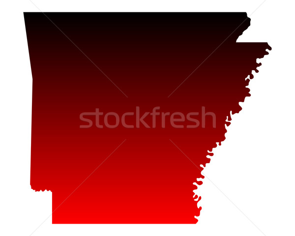 Mapa Arkansas viaje rojo América EUA Foto stock © rbiedermann