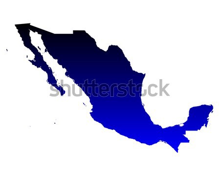 Mappa Messico blu vettore isolato Foto d'archivio © rbiedermann