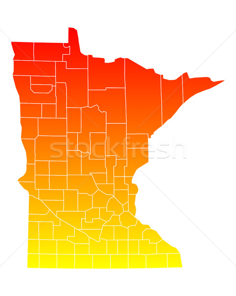 Stock photo: Map of Minnesota