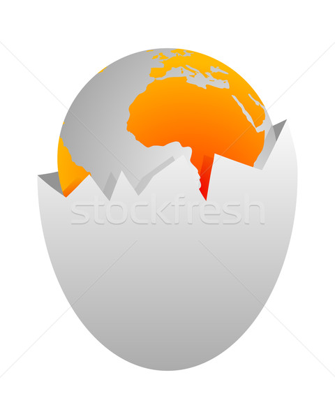 World in egg shell Stock photo © rbiedermann