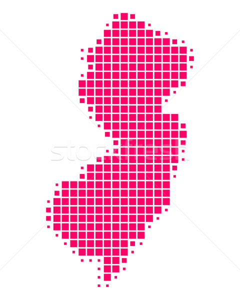 Mapa Nueva Jersey patrón América púrpura cuadrados Foto stock © rbiedermann