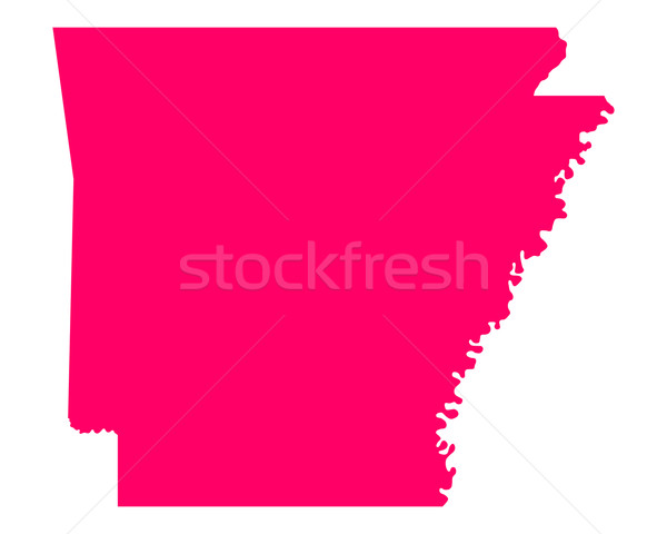Mapa Arkansas viaje América púrpura aislado Foto stock © rbiedermann