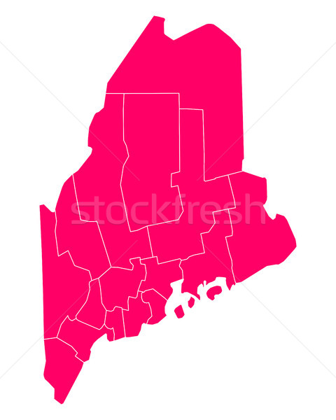 Foto stock: Mapa · Maine · fundo · rosa · linha · roxo