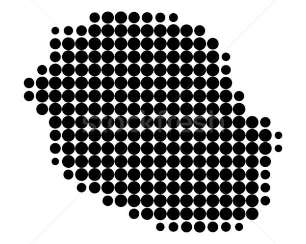 Kaart la reünie zwarte patroon Stockfoto © rbiedermann