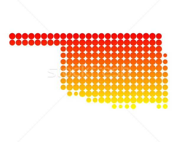 Mapa Oklahoma padrão américa círculo EUA Foto stock © rbiedermann