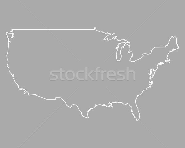 ストックフォト: 地図 · 米国 · アメリカ · ベクトル · 孤立した · 実例