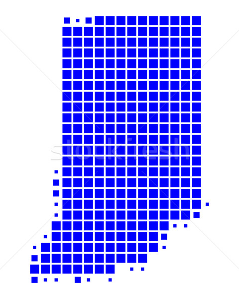 Mapa Indiana azul padrão américa EUA Foto stock © rbiedermann