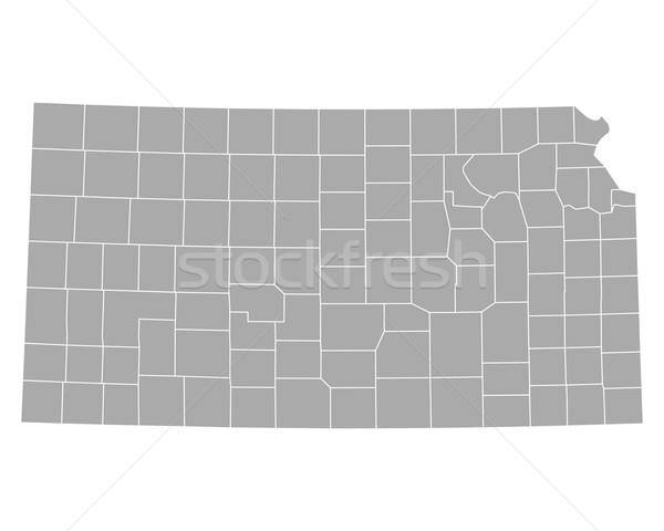 Map of Kansas Stock photo © rbiedermann