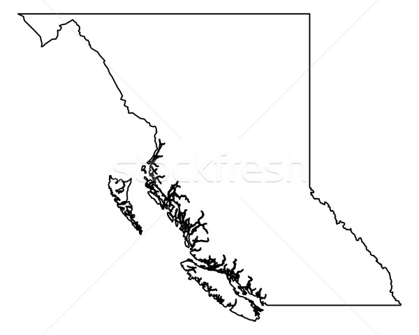 Map of British Columbia Stock photo © rbiedermann