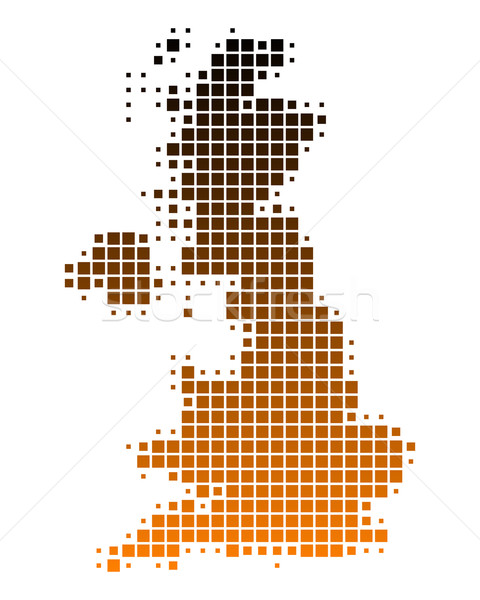Carte grande-bretagne modèle Angleterre carré Irlande [[stock_photo]] © rbiedermann