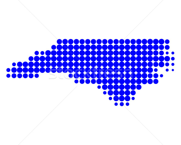 地圖 北卡羅萊納州 藍色 模式 美國 圓 商業照片 © rbiedermann