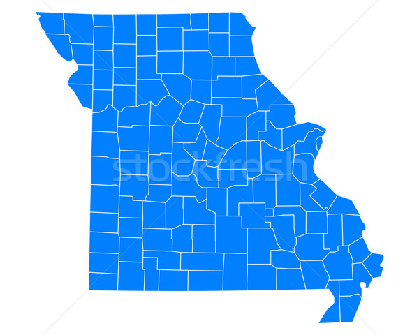 Kaart Missouri achtergrond Blauw lijn vector Stockfoto © rbiedermann