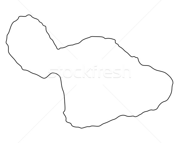 Stock photo: Map of Maui