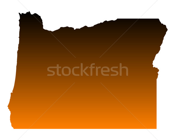 Harita Oregon seyahat Amerika ABD yalıtılmış Stok fotoğraf © rbiedermann