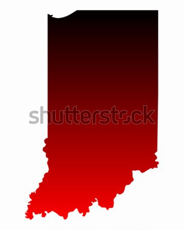 Mapa Indiana viaje rojo América EUA Foto stock © rbiedermann