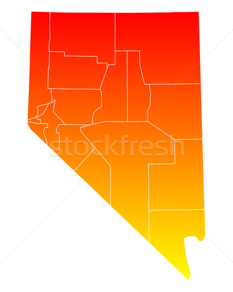 Map of Nevada Stock photo © rbiedermann