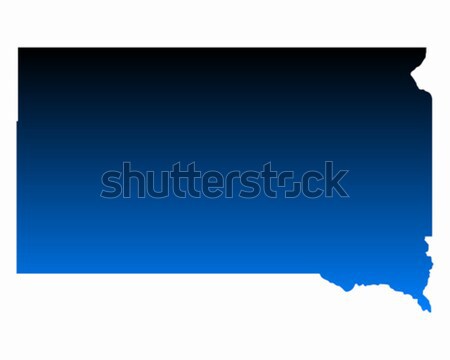 Karte Süddakota blau Reise america USA Stock foto © rbiedermann