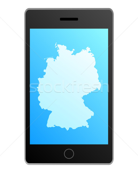 Stok fotoğraf: Almanya · telefon · teknoloji · mavi · hareketli
