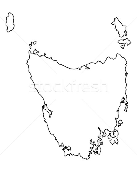 Map of Tasmania Stock photo © rbiedermann
