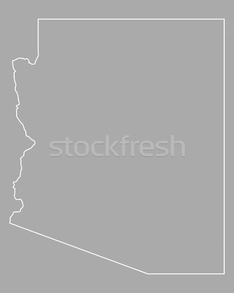 Mapa Arizona fondo línea EUA Foto stock © rbiedermann
