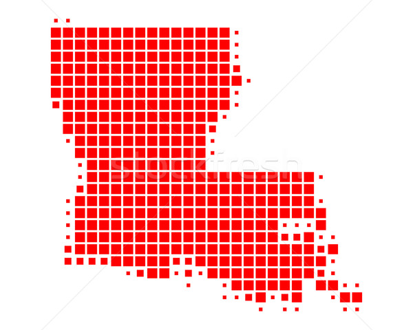 Karte Louisiana rot Muster america Platz Stock foto © rbiedermann