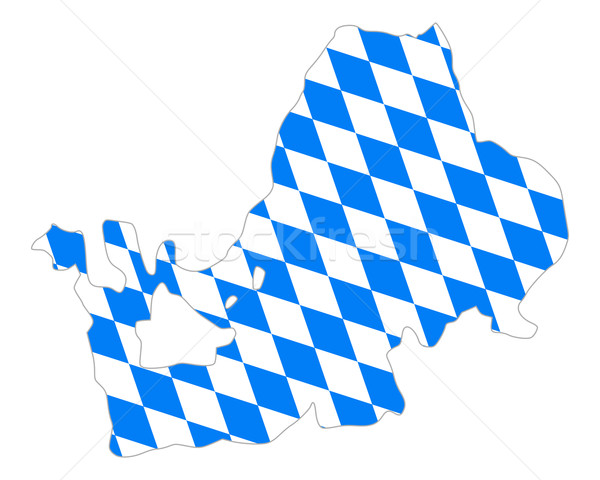 Bavarian flag and map of lake Chiemsee Stock photo © rbiedermann