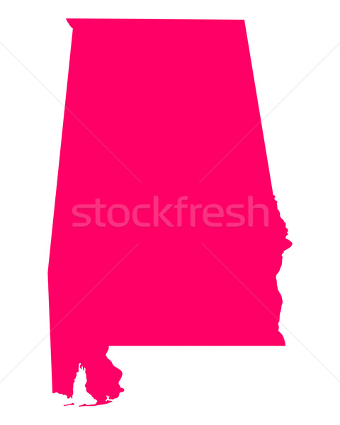 Hartă Alabama călători America violet izolat Imagine de stoc © rbiedermann