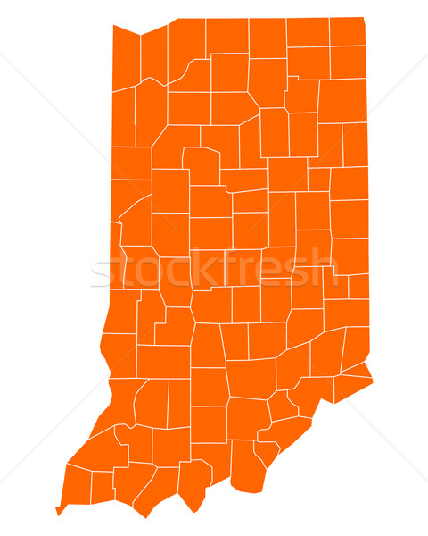 Map of Indiana Stock photo © rbiedermann