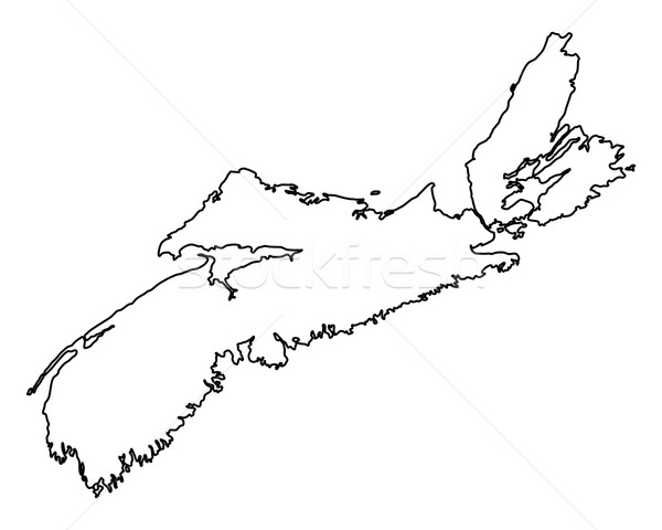 Map of Nova Scotia Stock photo © rbiedermann