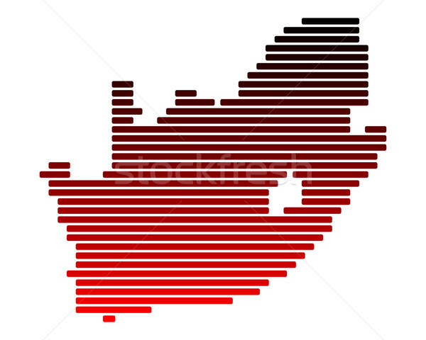 Hartă Africa de Sud roşu model linie punct Imagine de stoc © rbiedermann