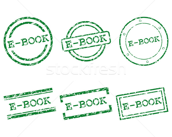 Stockfoto: Ebook · postzegels · stempel · grafische · tag · zegel