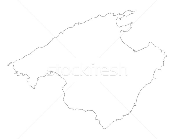 地図 マヨルカ島 ベクトル スペイン 孤立した 実例 ストックフォト © rbiedermann