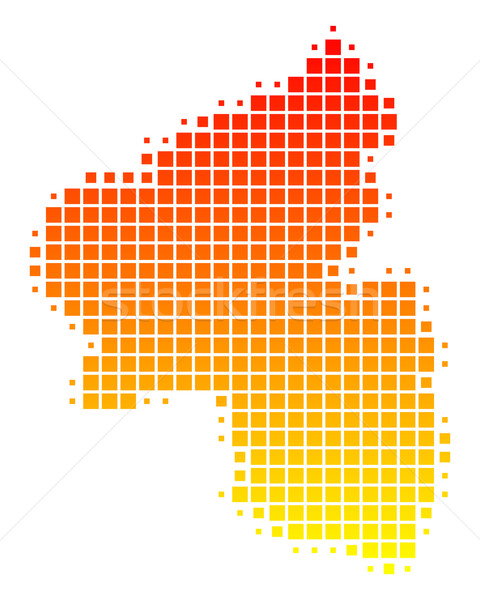Map of Rhineland-Palatinate Stock photo © rbiedermann