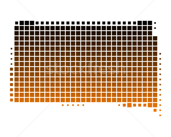 Сток-фото: карта · Южная · Дакота · шаблон · Америки · квадратный · иллюстрация