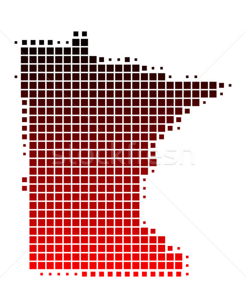 карта Миннесота красный шаблон Америки квадратный Сток-фото © rbiedermann