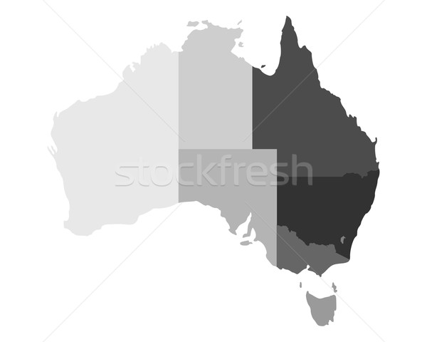 Map of Australia Stock photo © rbiedermann