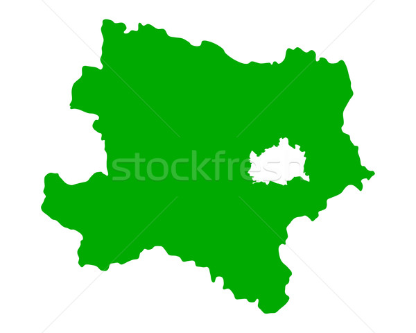 Térkép alsó Ausztria zöld vektor izolált Stock fotó © rbiedermann