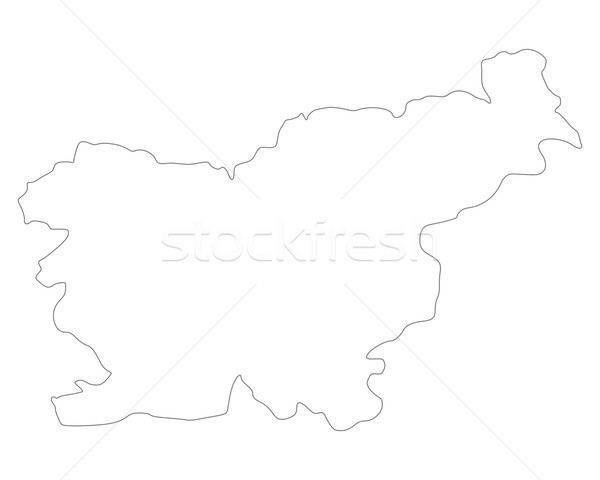 карта Словения фон изолированный иллюстрация Сток-фото © rbiedermann