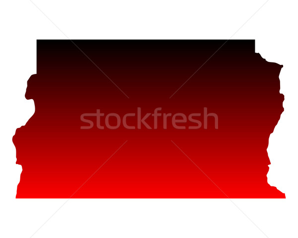 Hartă federal roşu vector izolat Imagine de stoc © rbiedermann