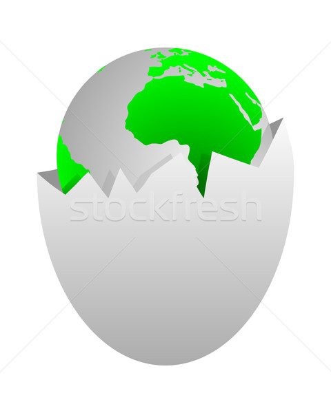 świat jaj powłoki Pokaż zielone grafiki Zdjęcia stock © rbiedermann