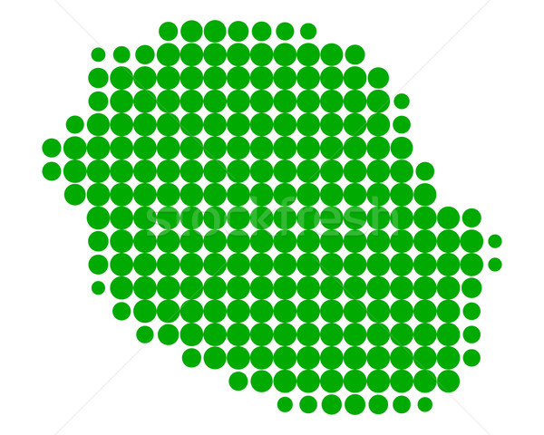 Kaart la reünie groene patroon Stockfoto © rbiedermann
