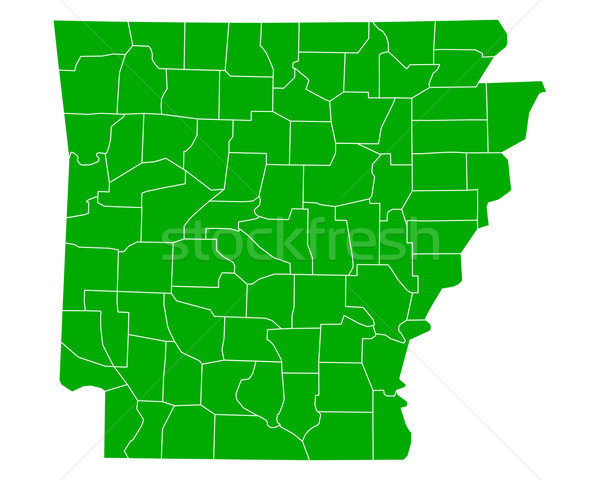 карта Арканзас фон зеленый линия вектора Сток-фото © rbiedermann