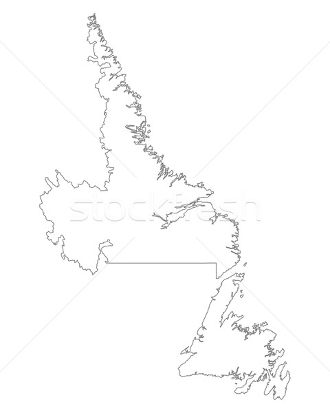 Térkép Újfundland labrador Kanada izolált illusztráció Stock fotó © rbiedermann