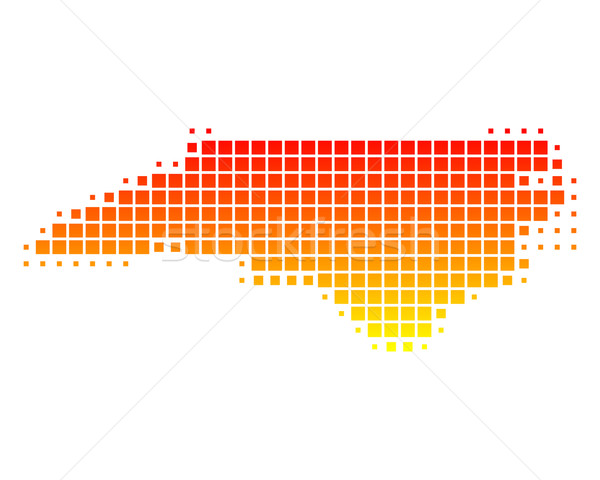 Foto d'archivio: Mappa · Carolina · del · Nord · pattern · america · piazza · illustrazione