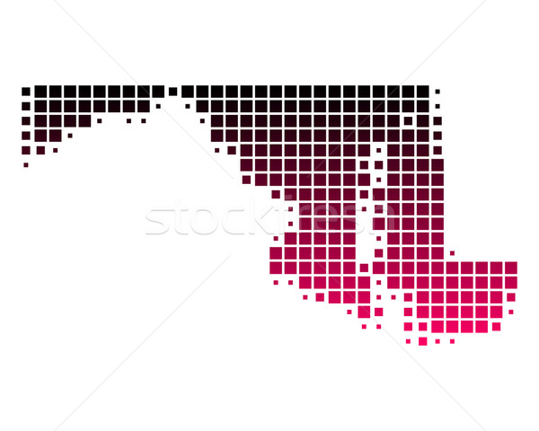 Karte Maryland Muster rosa america lila Stock foto © rbiedermann