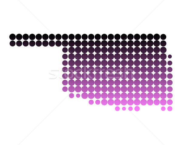Mapa Oklahoma padrão américa círculo EUA Foto stock © rbiedermann