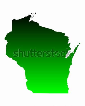 Karte Wisconsin grünen Reise america USA Stock foto © rbiedermann