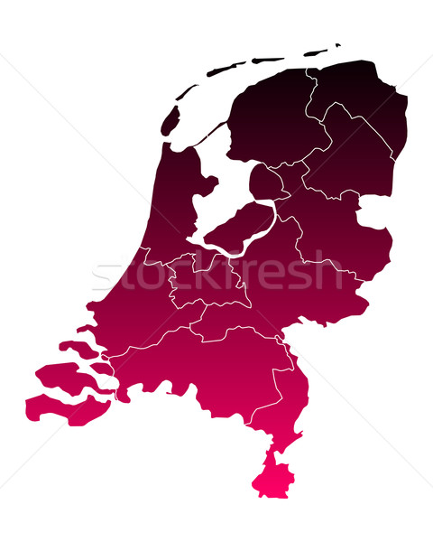 Stok fotoğraf: Harita · Hollanda · pembe · mor · Hollanda · sınır